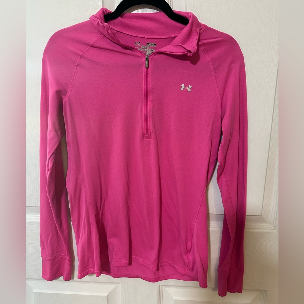 Under Armour Vibrant Pink Zip Pullover